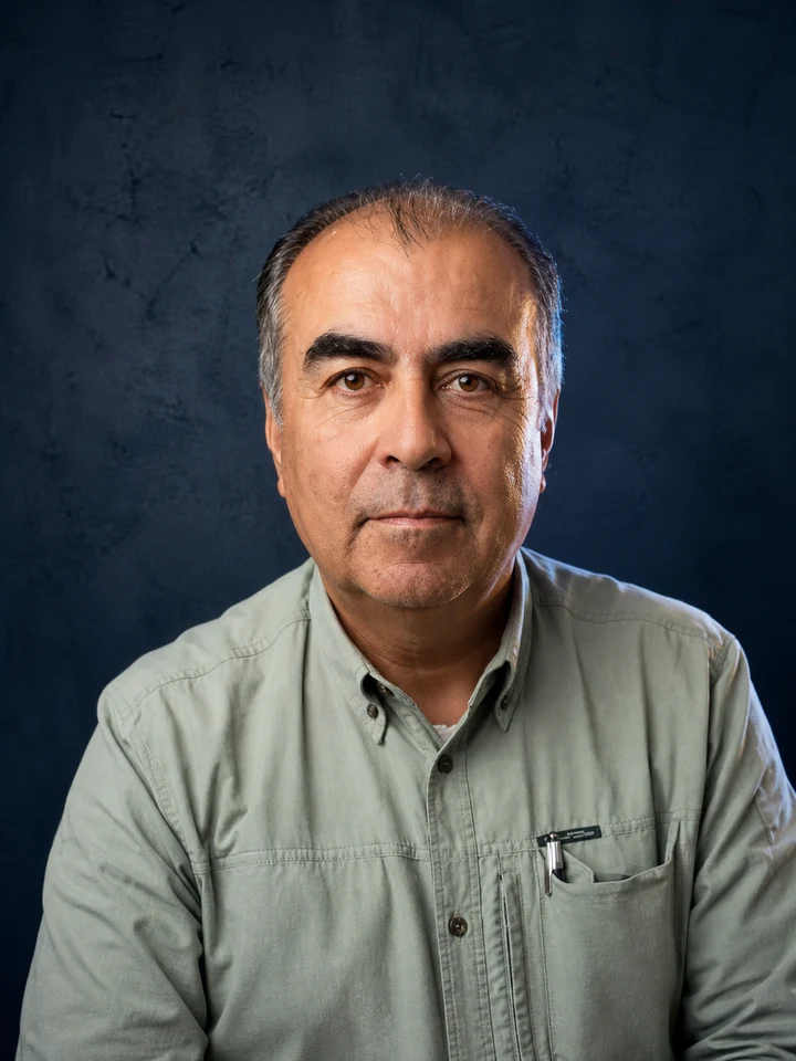Retrato de Juan Navarrete, gerente general de Vibrados Navarrete